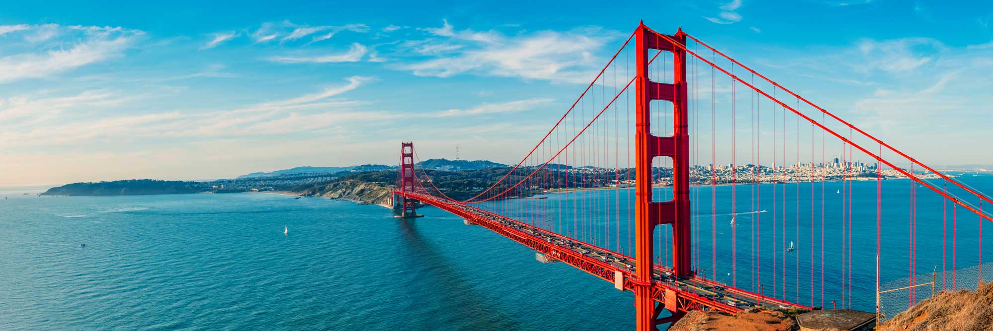 Golden Gate Bridge panorama, San Francisco California